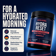 Hydra Reset product graphic for hydration after a night out
