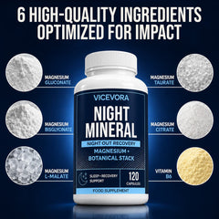 VICEVORA Night Mineral with five forms of magnesium and vitamin B6