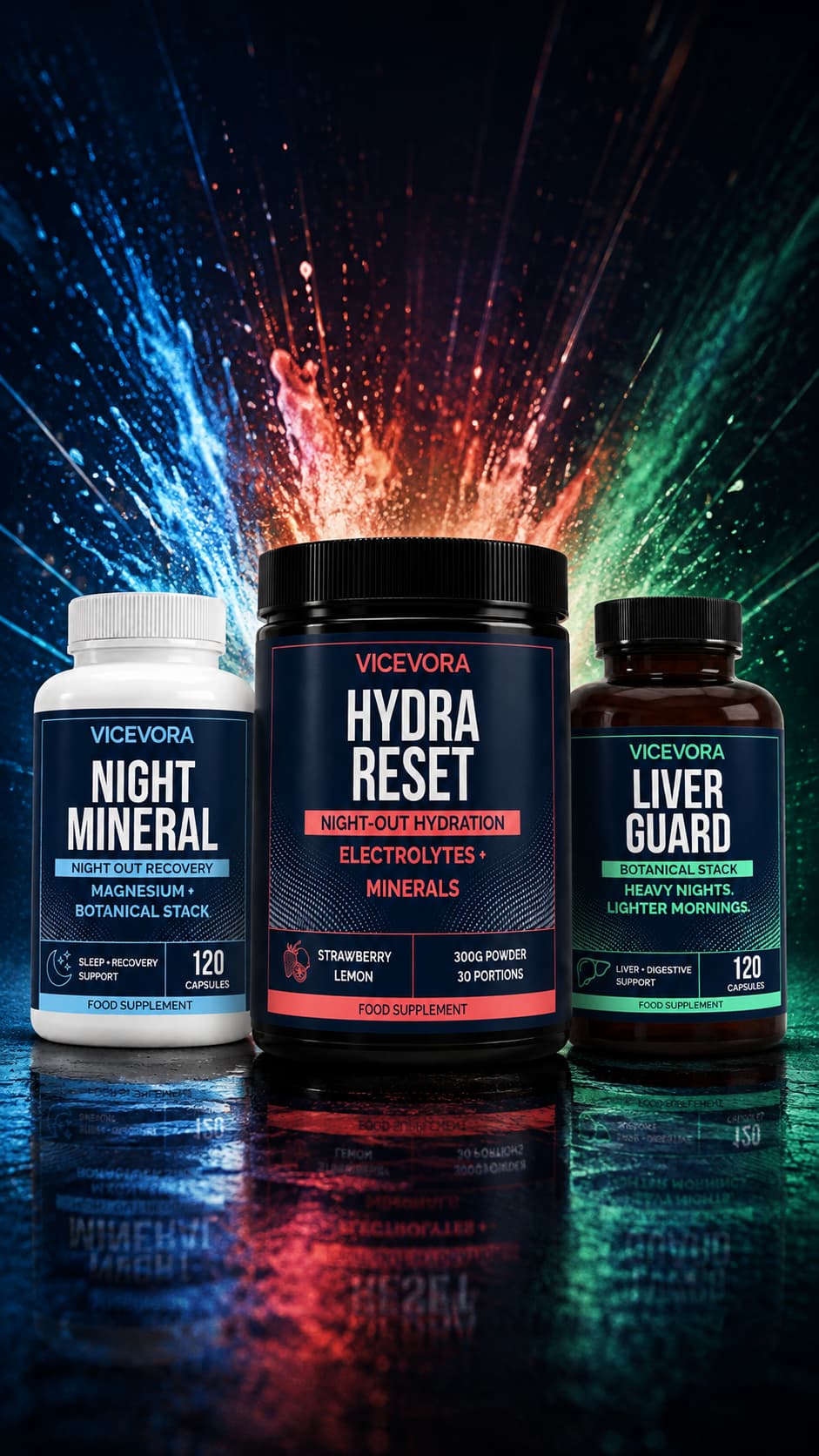 VICEVORA Daily System with Hydra Reset, Liver Guard and Night Mineral
